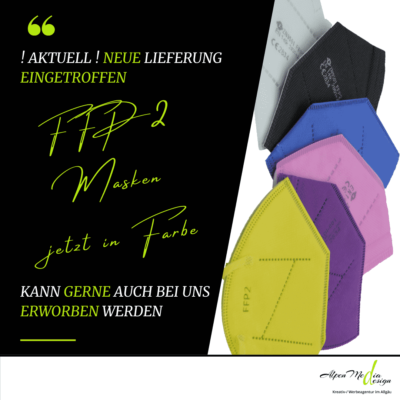 FFP2 Masken farbig Bunte FFP2 Masken