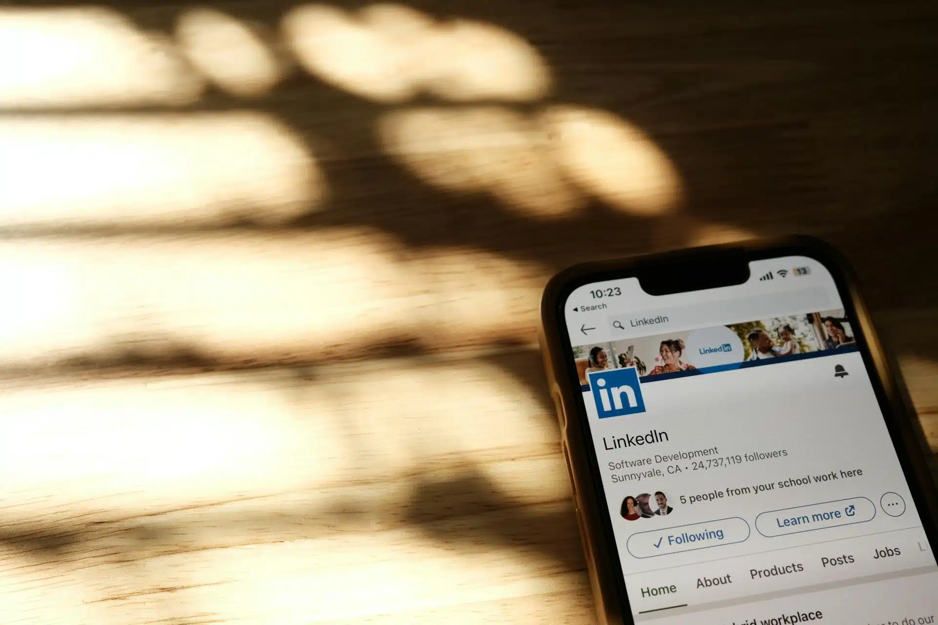 LinkedIn-Profilseite eines Unternehmens